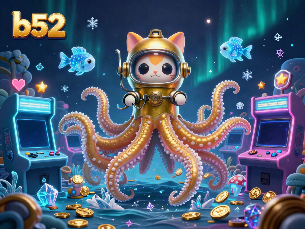 Spin the reels at b52 and engage with lively deep-sea characters in an electrifying casino scene.