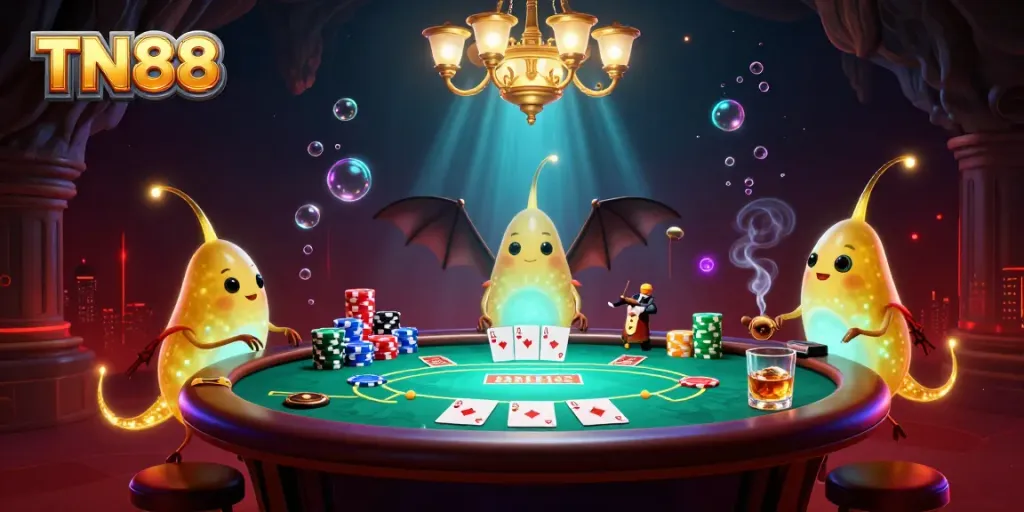 Experience thrill at TN88 casino with glowworms lighting the way, enhancing your game journey.