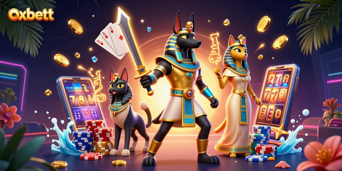 Engage with the excitement of oxbett in a vibrant casino scene filled with sparkling gems and dynamic game elements.