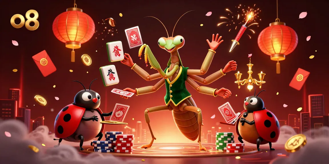 Engage with o8's casino excitement, featuring vibrant characters and dynamic gaming elements.