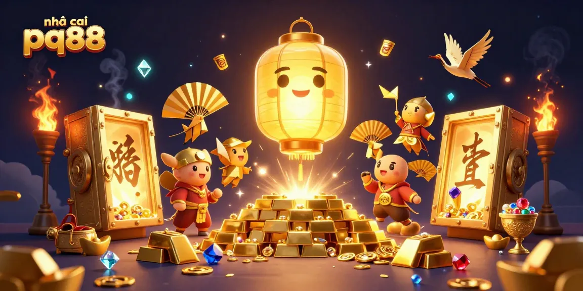 Experience the thrill at nhà cái pq88 with vibrant golden elements and dynamic casino imagery.