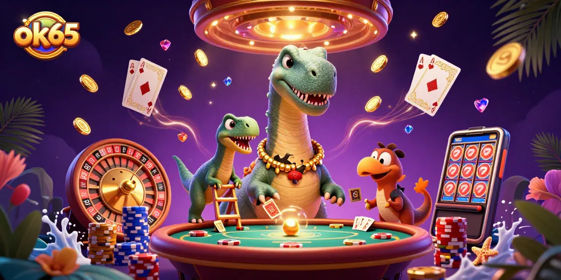 Experience the vibrant world of gambling with ok65 in a dynamic casino scene filled with excitement.