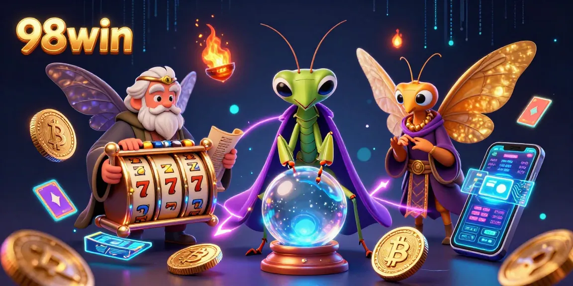 Experience thrilling slots action with 98win, featuring fortune tellers and mystical elements.