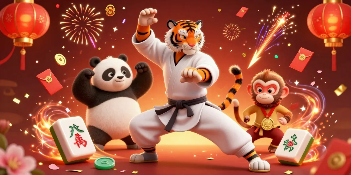 Engage in thrilling casino action with DA88 as our kung fu tiger master leads the way in this vibrant illustration.