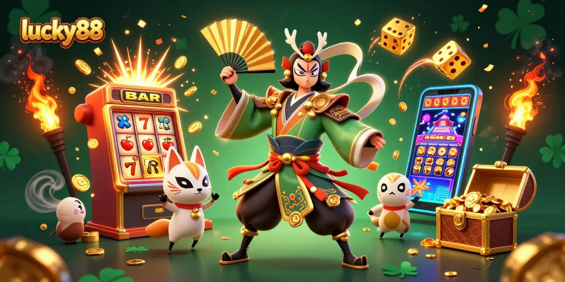 Experience the thrill of lucky88 with a vibrant casino scene full of dynamic gaming elements.