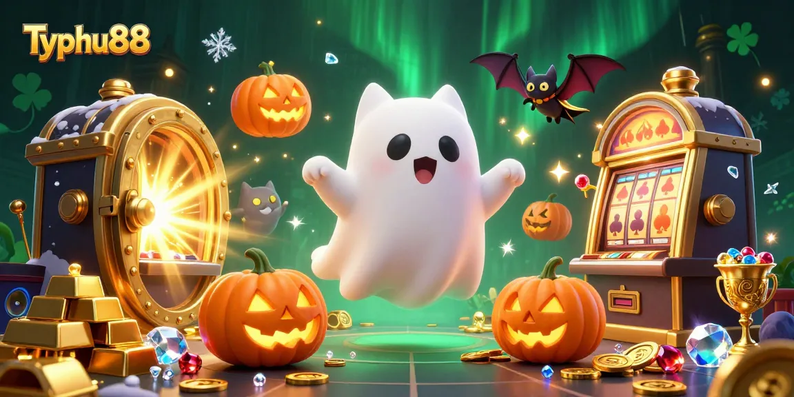 Experience the thrill of Typhu88 with playful characters amid haunted casino treasures and rich gameplay.
